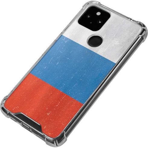 Russian Flag Distressed Google Pixel 5a 5G Clear Case